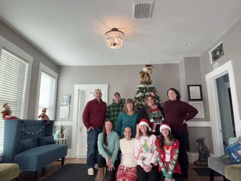 Chrysalis Recovery Center staff at Christmas in 2025