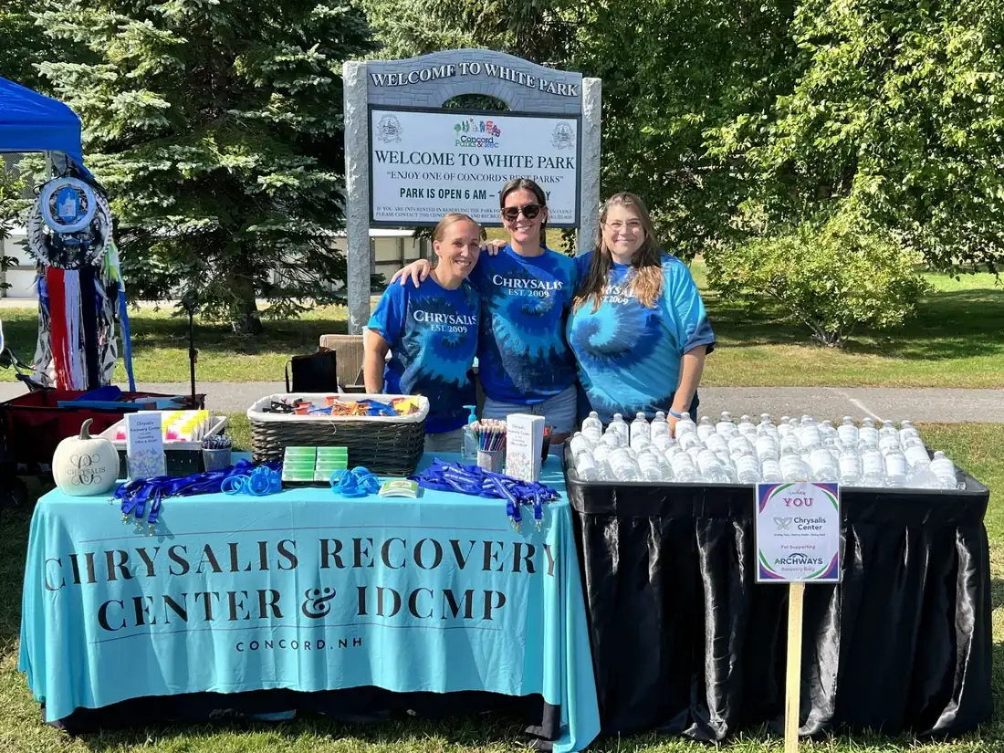Chrysalis Recovery Center staff spreading recovery awareness at White Park in Concord, NH