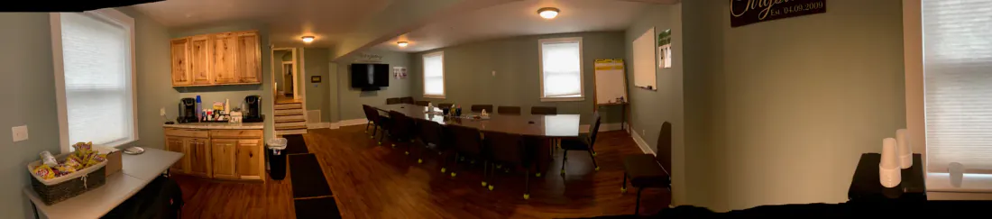 Conference room at the Chrysalis Recovery Center office
