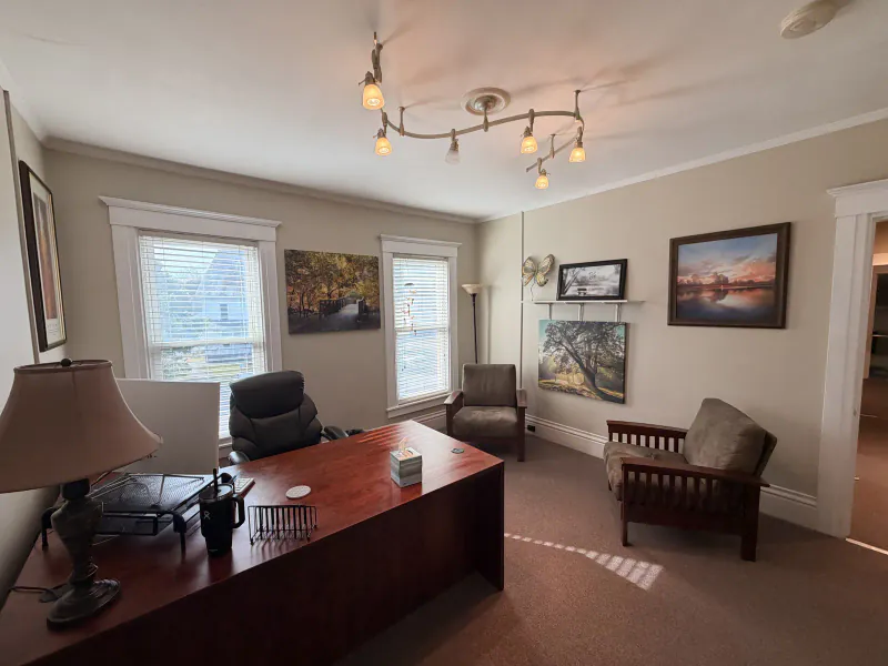 Courtney’s office at the Chrysalis Recovery Center office