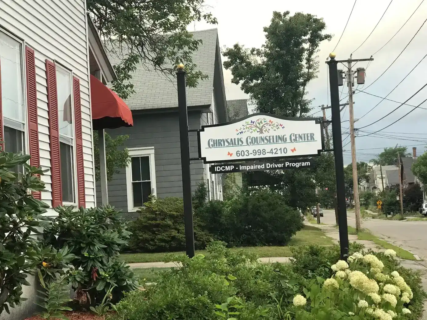 Chrysalis Recovery Center sign in front of the Concord, NH office